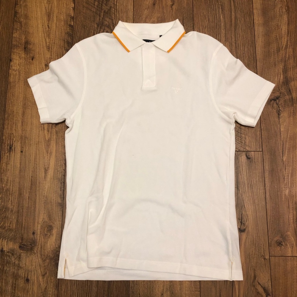 Barbour White organic cotton Polo